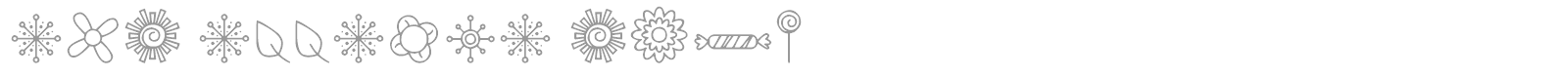 DJB Doodled Bits font preview